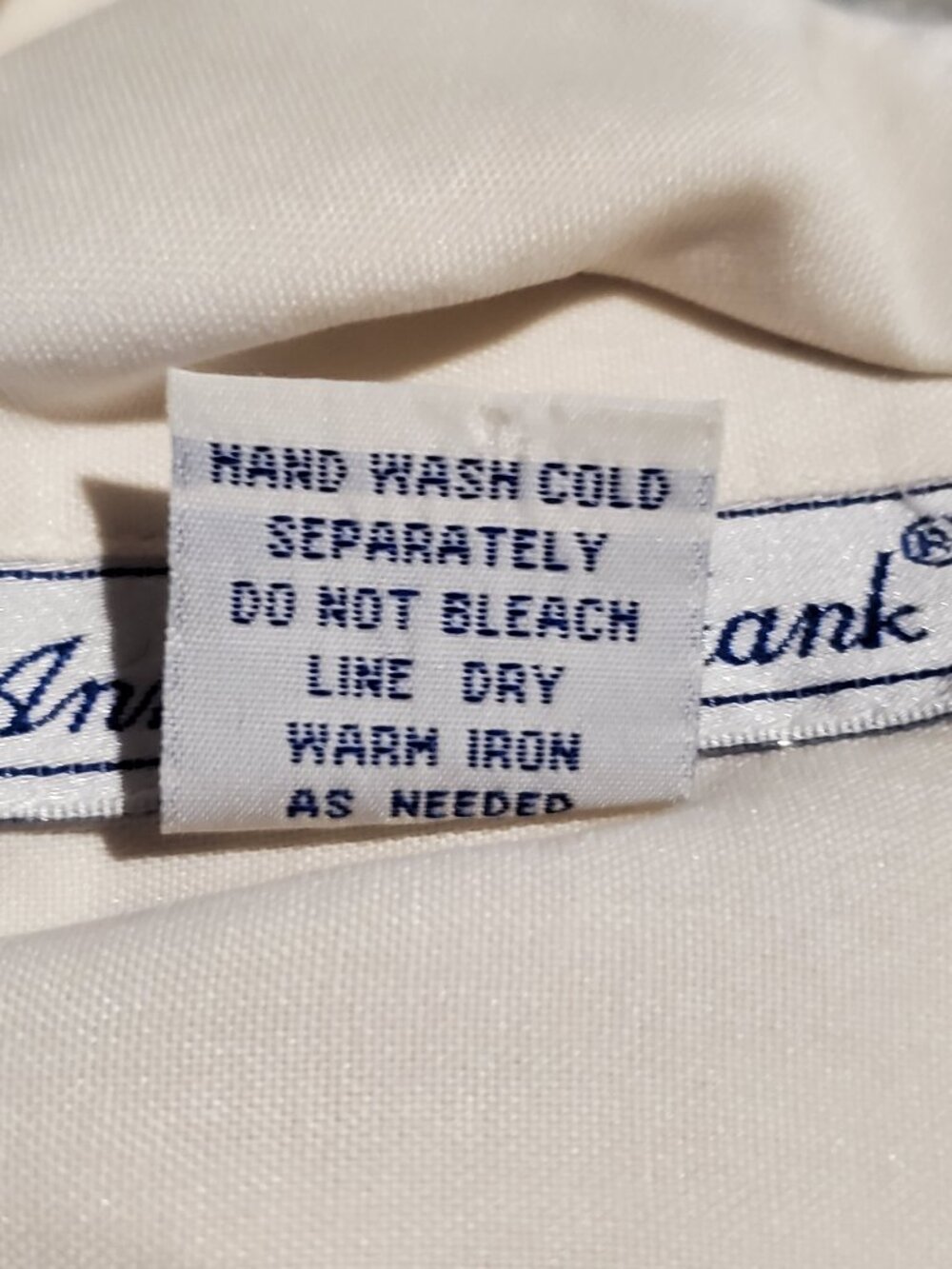 Vintage Anna & Frank 100% Silk Lg Ivory Safari Utility Button Front Blouse - Picture 9 of 10